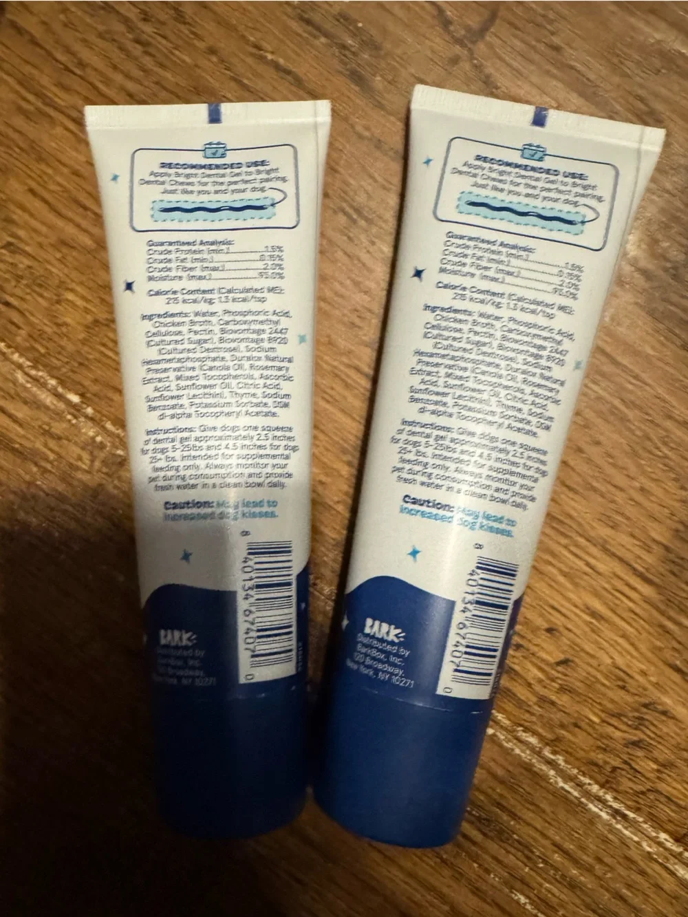 2 BARK BRIGHT Dental Gel for Dogs Freshens Breath NEW dog toothpaste Bark Dental